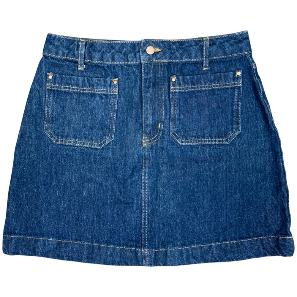 EUC Women's BODEN Denim 4-Pocket Mini Skirt | Size 8R